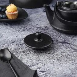 Чайник 600 мл d 14 см h8,5 см с ситом Smooth Black Raw Stellar P.L. Proff Cuisine [1]