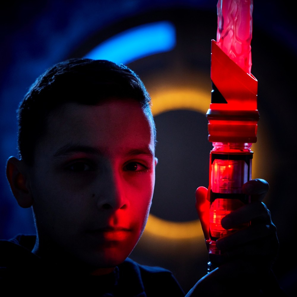 Hasbro STAR WARS - Электронный меч световой Power Crystal Lightsaber с кристаллами G0727