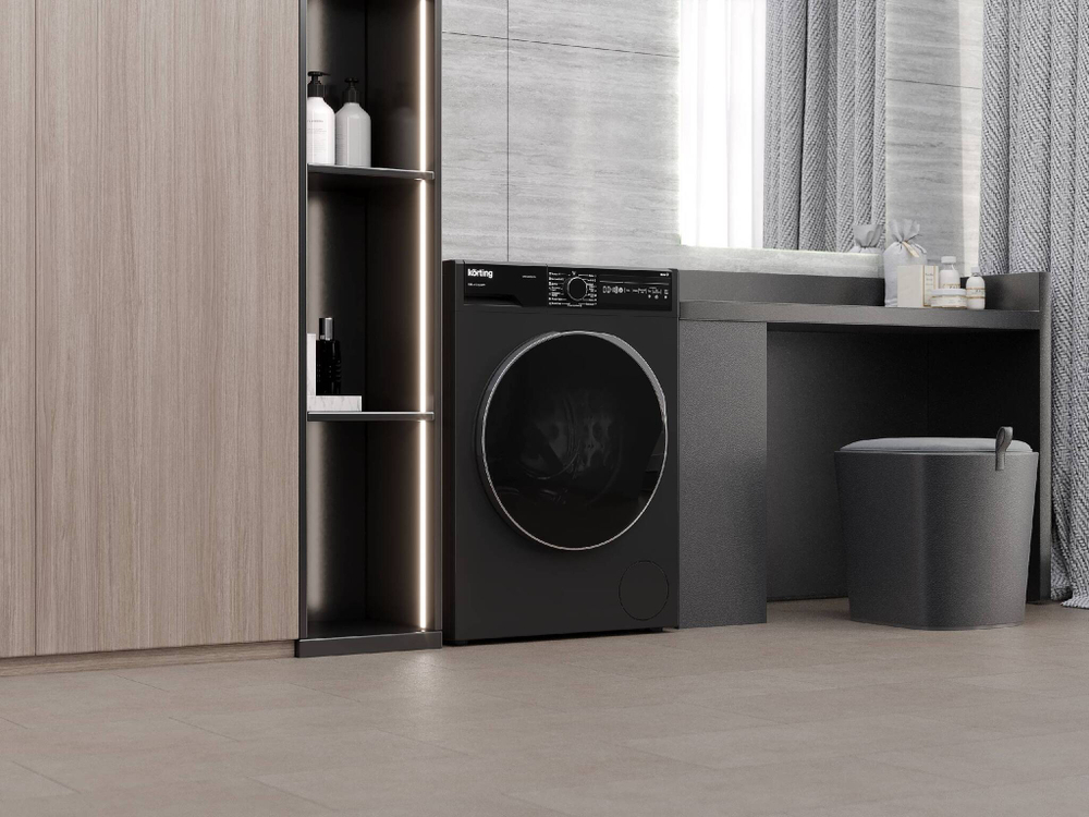 Узкая стиральная машина с паром Korting KWM 42LS1267 N