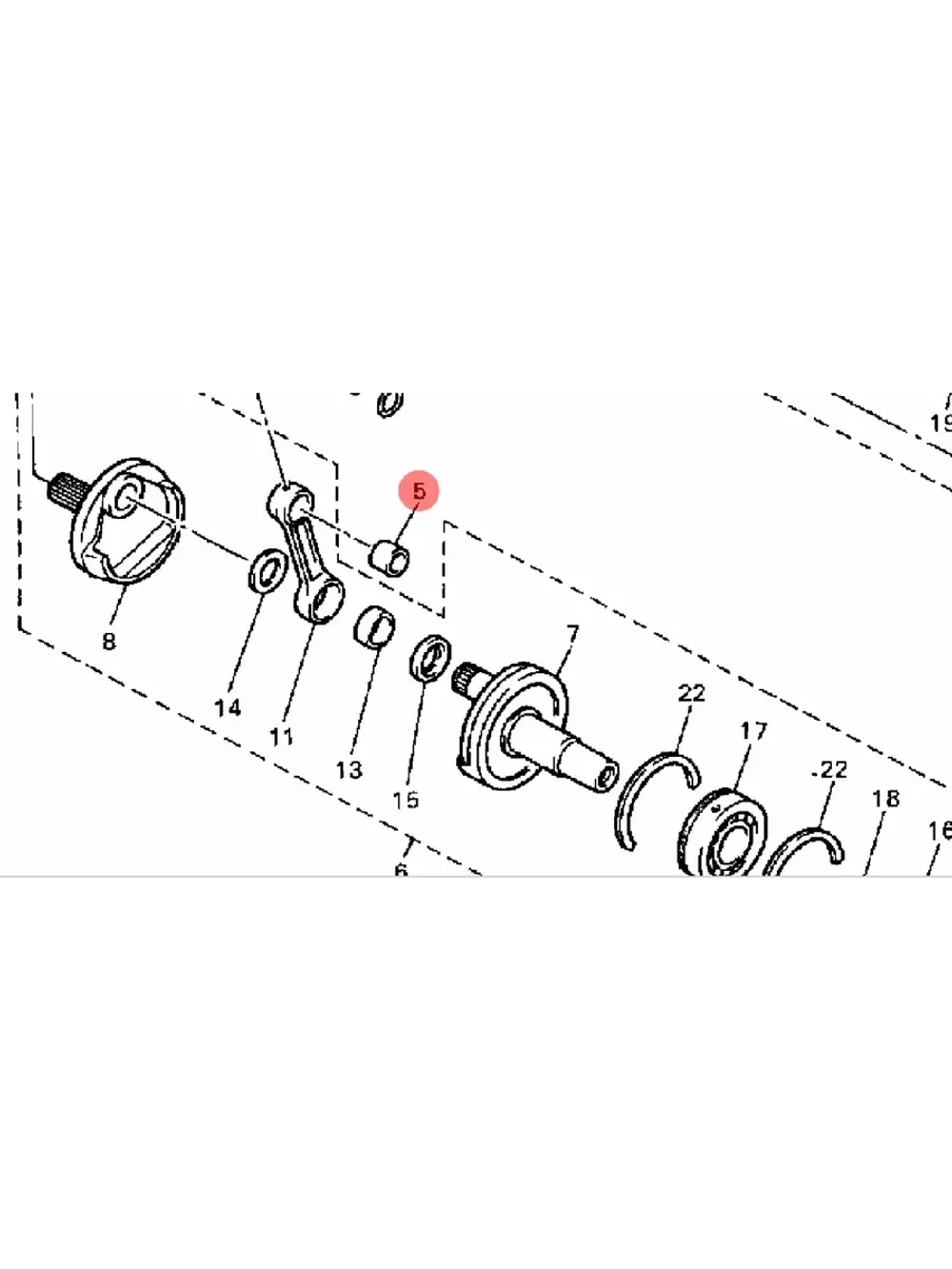 Подшипник игольчатый поршневого пальца