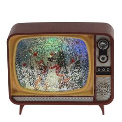 GAEM Изделие декоративное "Телевизор" (подсвет,вьюга,музыка, LR14х3 н/п +USB 100 см), L2, L21 W12 H17 см