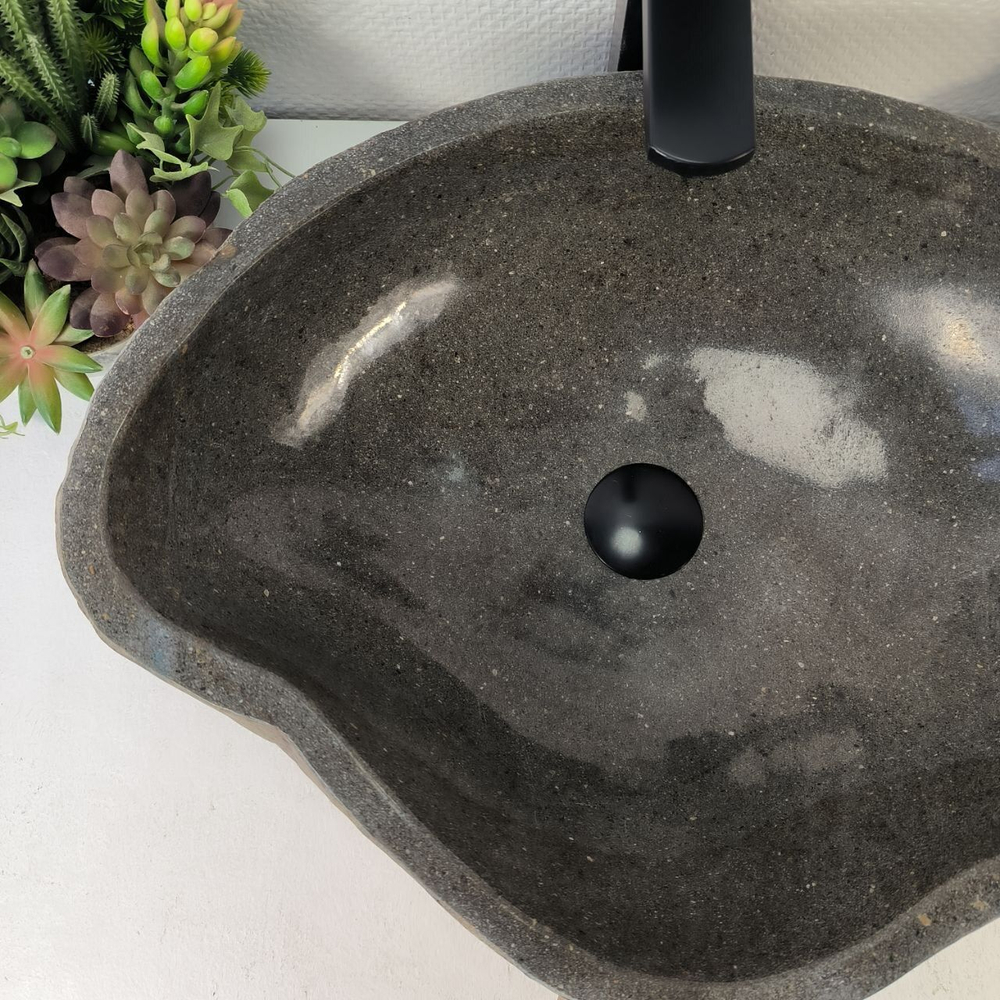Каменная раковина из речного камня RS-05315 (55*43*15) 0857 из натурального камня