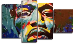 Модульная картина "Лицо акварелью"