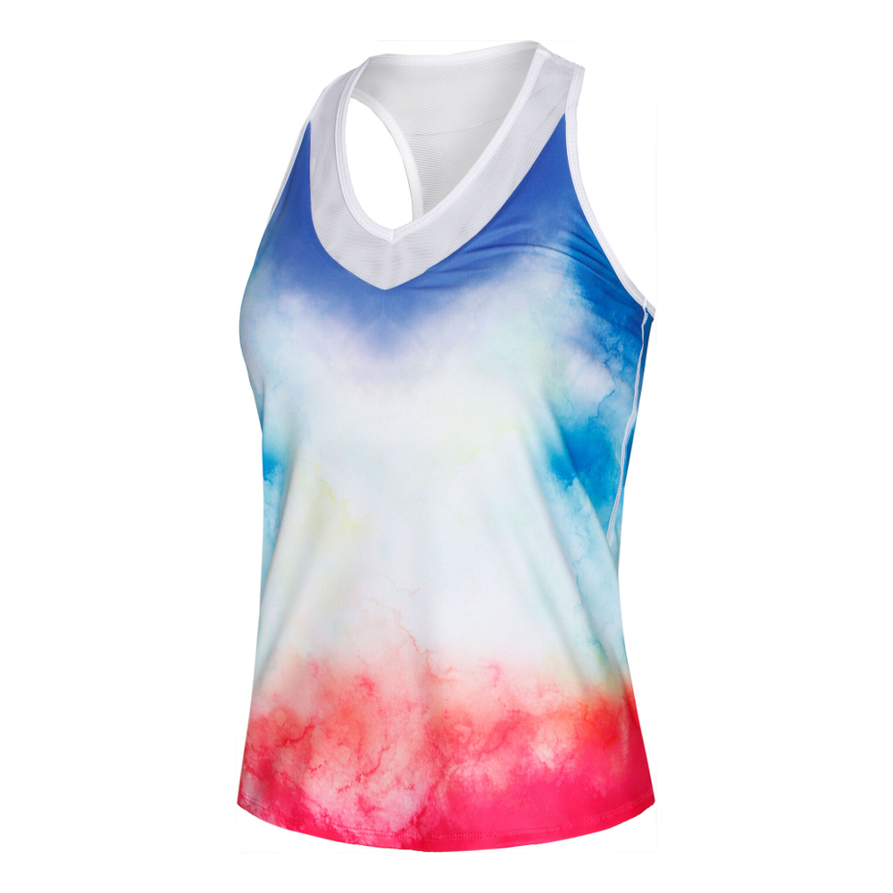 Женская теннисная майка Lucky in Love Medallion Ombre Tank Top Special Edition Women - White, Multicoloured