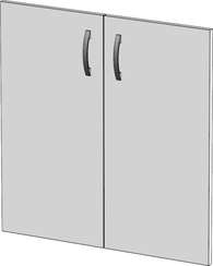 Двери низкие Стандарт Pro белый из ЛДСП