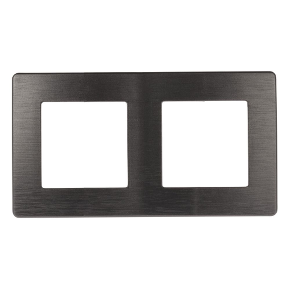 Рамка для розеток и выключателей ЭРА Серия 12 12-5102-12 на 2 поста, Сатин, графит