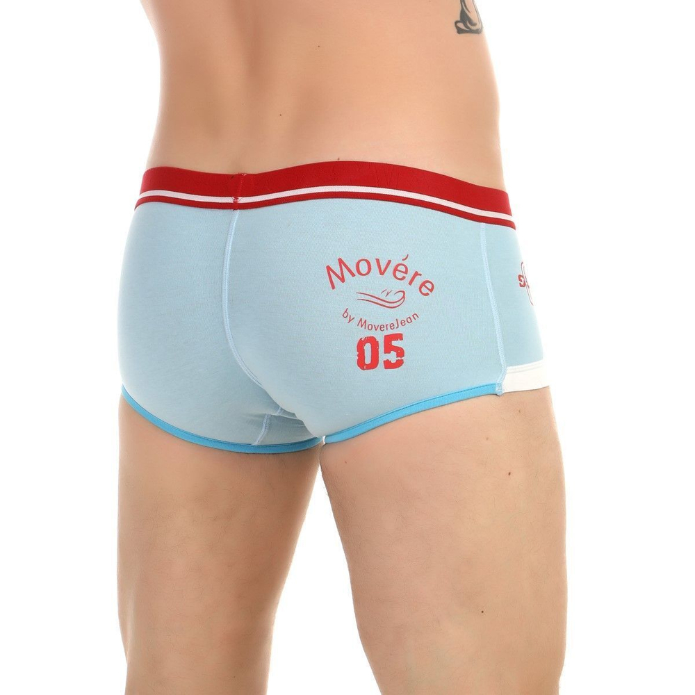 Голубые трусы-хипсы с контрастной отделкой Movere (Размер: L) (Цвет: голубой)