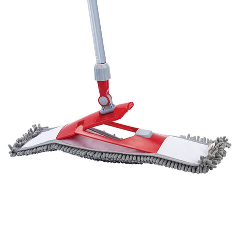 Швабра КОМПЛЕКТ черенок 75-130 см + флаундер 50 см + МОП микрофибра СИНЕЛЬ (ТИП К), PERKLIN (ПЕРКЛИН), 700983