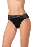 Соблазнительные кружевные трусики-бразилиана (Размер: XL) (Цвет: молочный)