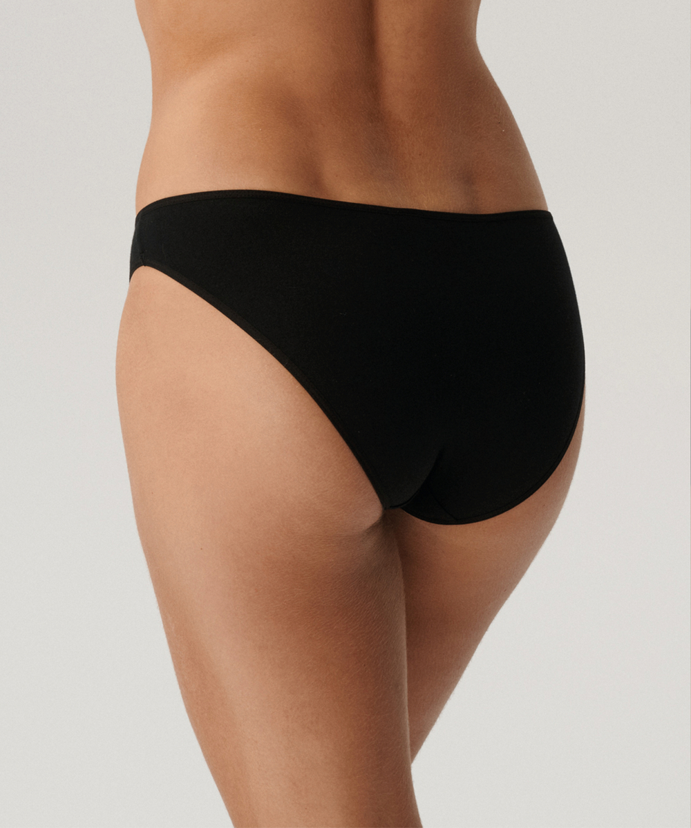 Женские трусы слипы спорт Atlantic, набор 3 шт., хлопок, чёрные, Basic 3BLP-580