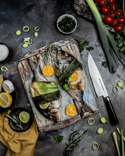 Нож кухонный Поварской-Шеф 20см Samura Damascus