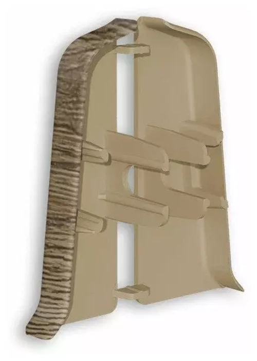 Торцевые (пара) для плинтуса 55мм "Деконика", 211 Дуб рустик