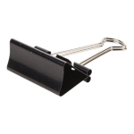 Зажимы для бумаг 51мм, 12 шт, черные, картонная коробка