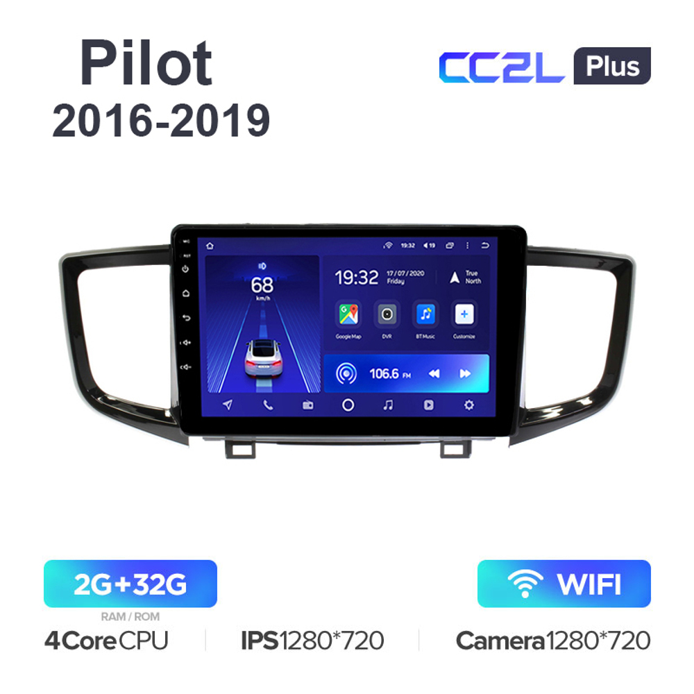 Teyes CC2L Plus 9" для Honda Pilot 2016-2019