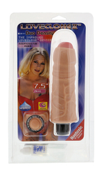 Вибратор-реалистик с закрытой головкой - 19 см. (Цвет: телесный)