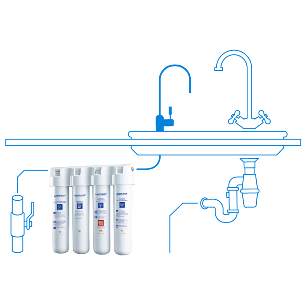 Фильтр для воды Аквафор  Кристалл Эко Н под мойку