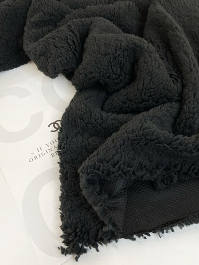 ЧЕРНЫЙ - Шерпа с мягким завитком (1250)