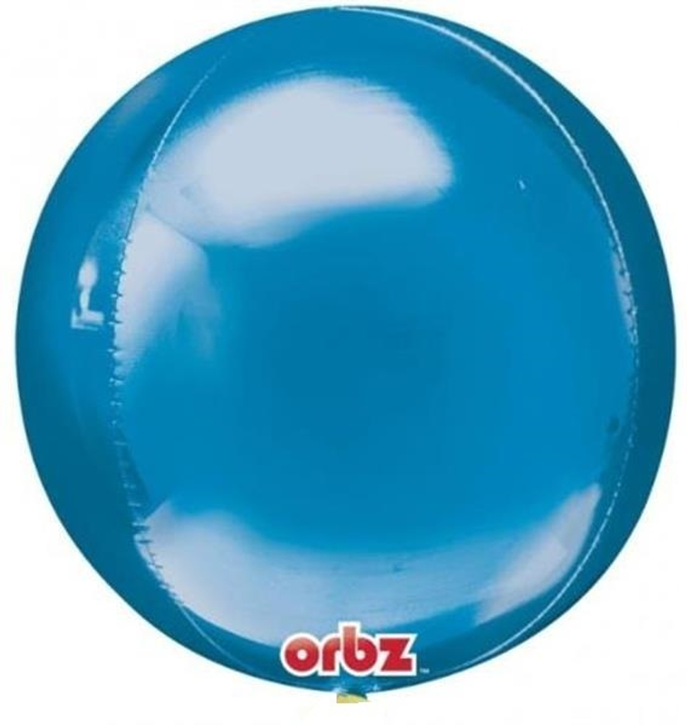 А Сфера 3D, 16"/41 см, Металлик, Синий (Blue), 1 шт.