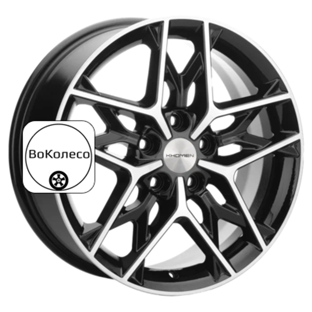 7x17/5x110 ET46 D63,3 KHW1709 (Changan CS35 Plus) Black-FP Khomen Wheels