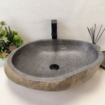 Каменная раковина из речного камня RS-63606 (60*47*16) 0124