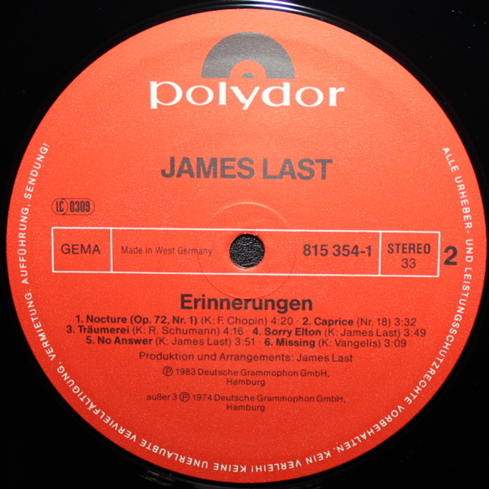 James Last / Erinnerungen (LP)