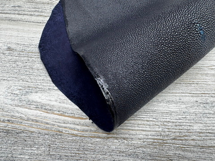 Кожа ската Рацца цв. Синий / Razza Luxe Blue, толщ. 1,6-2,0 мм