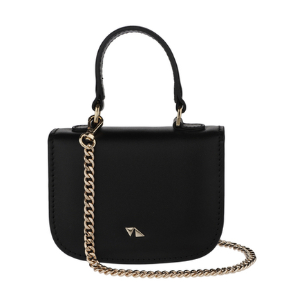 Женская сумка клатч Mashad Leather из натуральной кожи черная мини