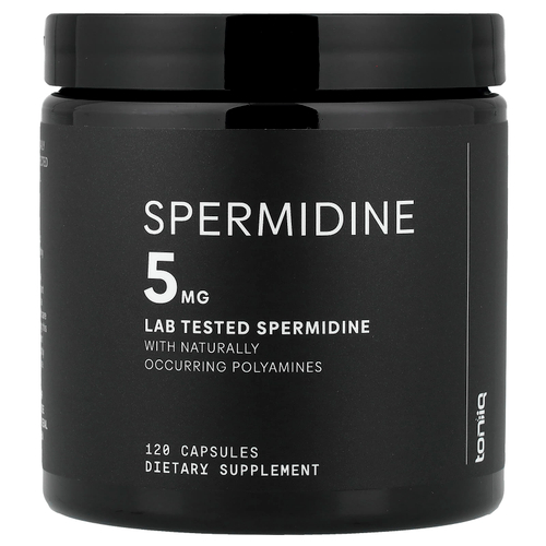 Toniiq, спермидин, 120 капсул (2,5 мг в 1 капсуле)