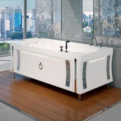 Акриловая ванна АНАБЕЛЬ 170*85 комплектация ХРОМ (чаша, каркас, подголовник)