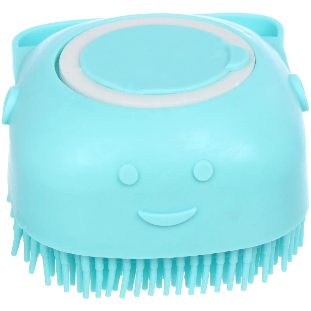 Щетка для вычесывания шерсти и мытья «Счастливый хвост!», цвет синий, 8*4,5см (коробка)