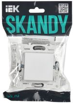 SKANDY Выключатель 1-клавишный проходной 10А SK-V02W арктический белый IEK