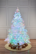 Ель искусственная с лампочками Монблан Elite хрустальная 2,1м металл 100% Литые веточки МаксКристмас