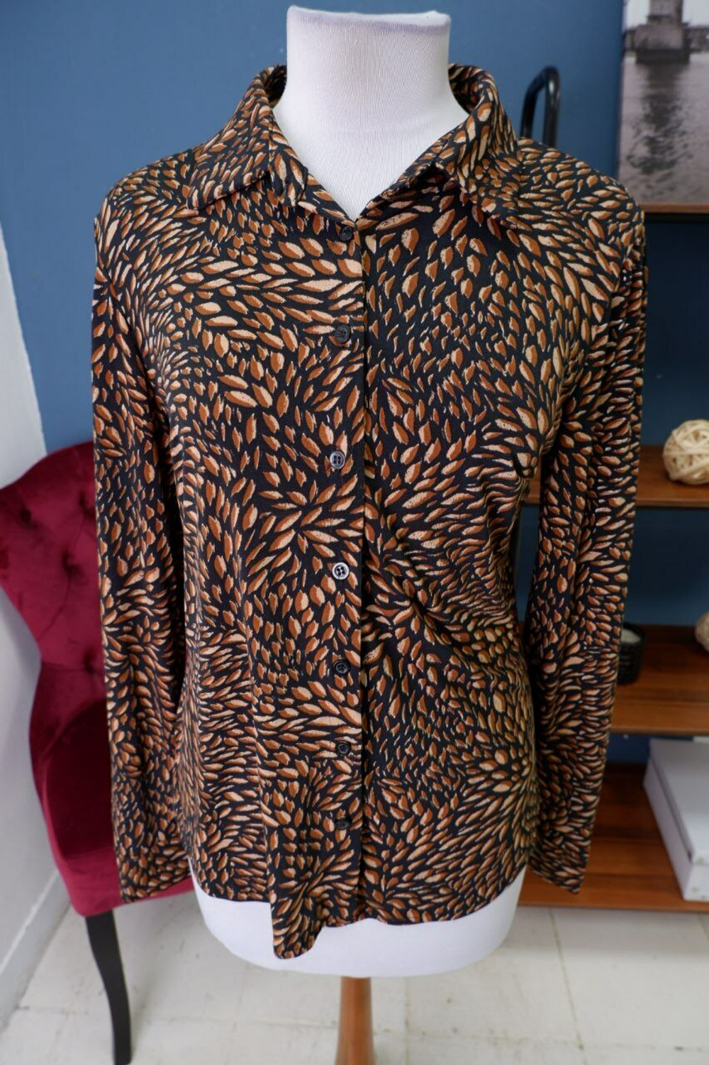 Блузка Enjoy с принтом 46 размер