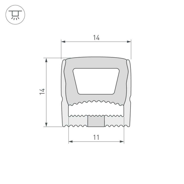 Профиль Arlight WPH-Flex-1414-Top-S11-5m White 040286