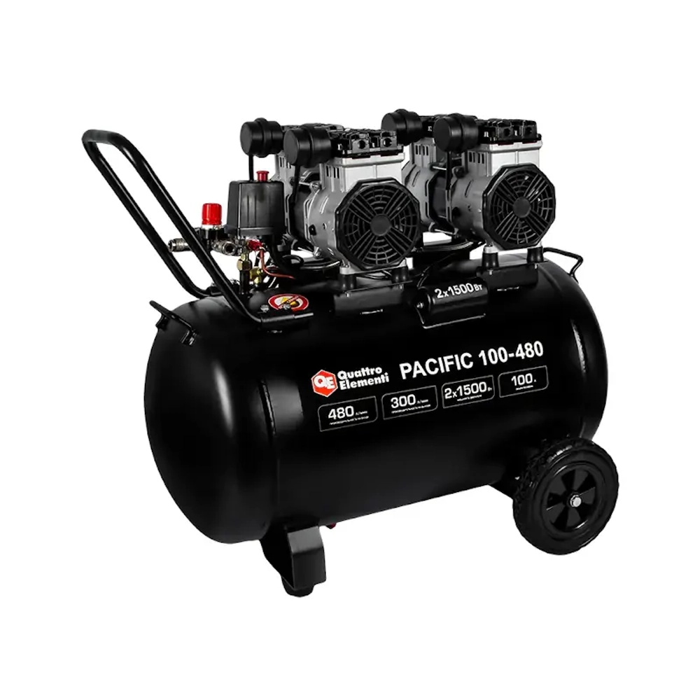 QUATTRO ELEMENTI PACIFIC 100-480 компрессор поршневой безмасляный 915-373