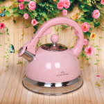 Чайник из нержавеющей стали 3л «Macarons» со свистком, розовый