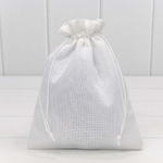Мешочек 18х23см Лен искусственный (Белый)