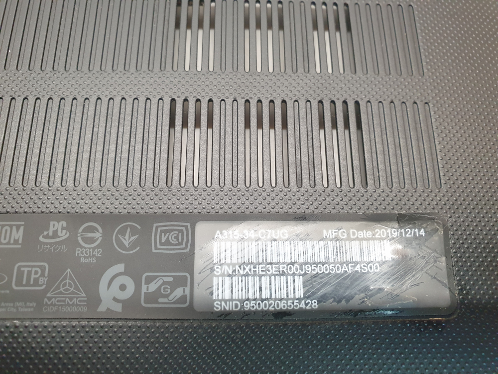 Поддон Acer Aspire 3 A315-34, NC210110SF