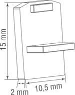 Боковая заглушка для шинопровода Slim Line Mini,  L10, 5xW2xH15 мм,  черная