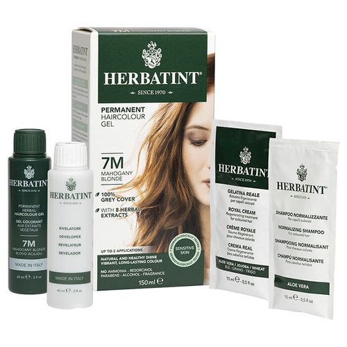 Гель-краска для волос тон 7M МАХАГОН БЛОНДИН HERBATINT, 150 мл