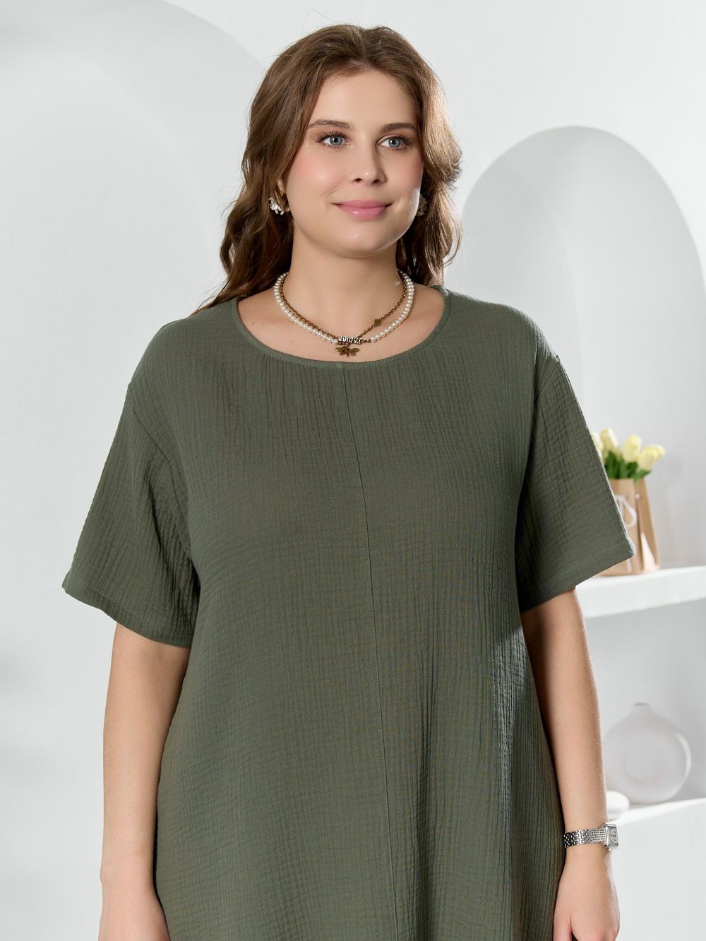 Платье Вуаль-1 Виотекс ХАКИ