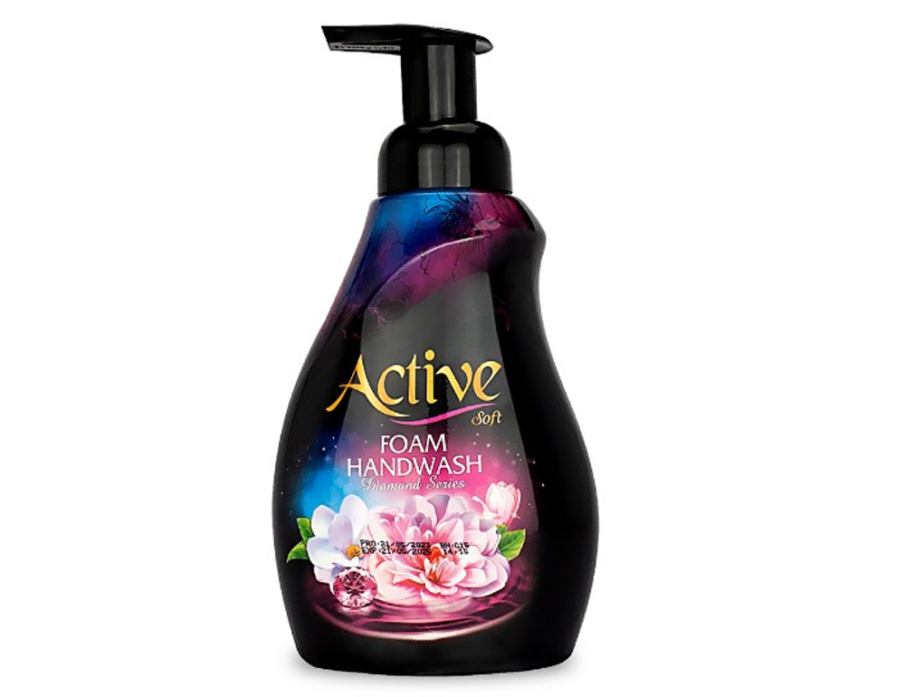 ACTIVE ИРАН / Пенка-мыло для рук "Черный бриллиант", дозатор, 500 мл х 12