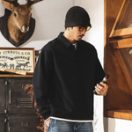 Мужской свитшот с воротником поло