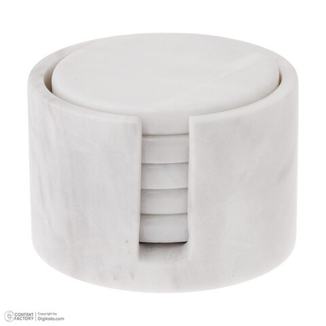 Набор подставок под стаканы и кружки из натурального камня Azna Crystal White Marble 7-3 789 Иран