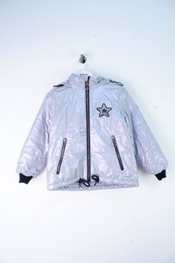 Куртка блестящая на 116 см со звездой