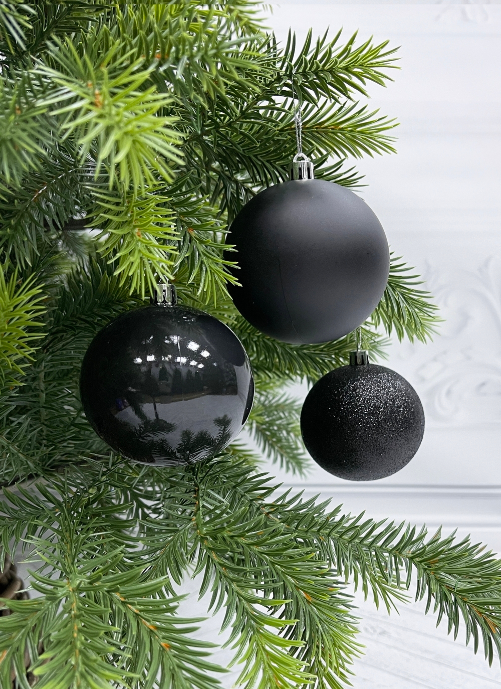 Набор пластиковых шаров 25шт 8см House of Seasons черный