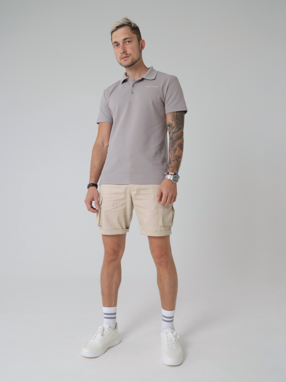 Футболка поло Город Горький серая какао