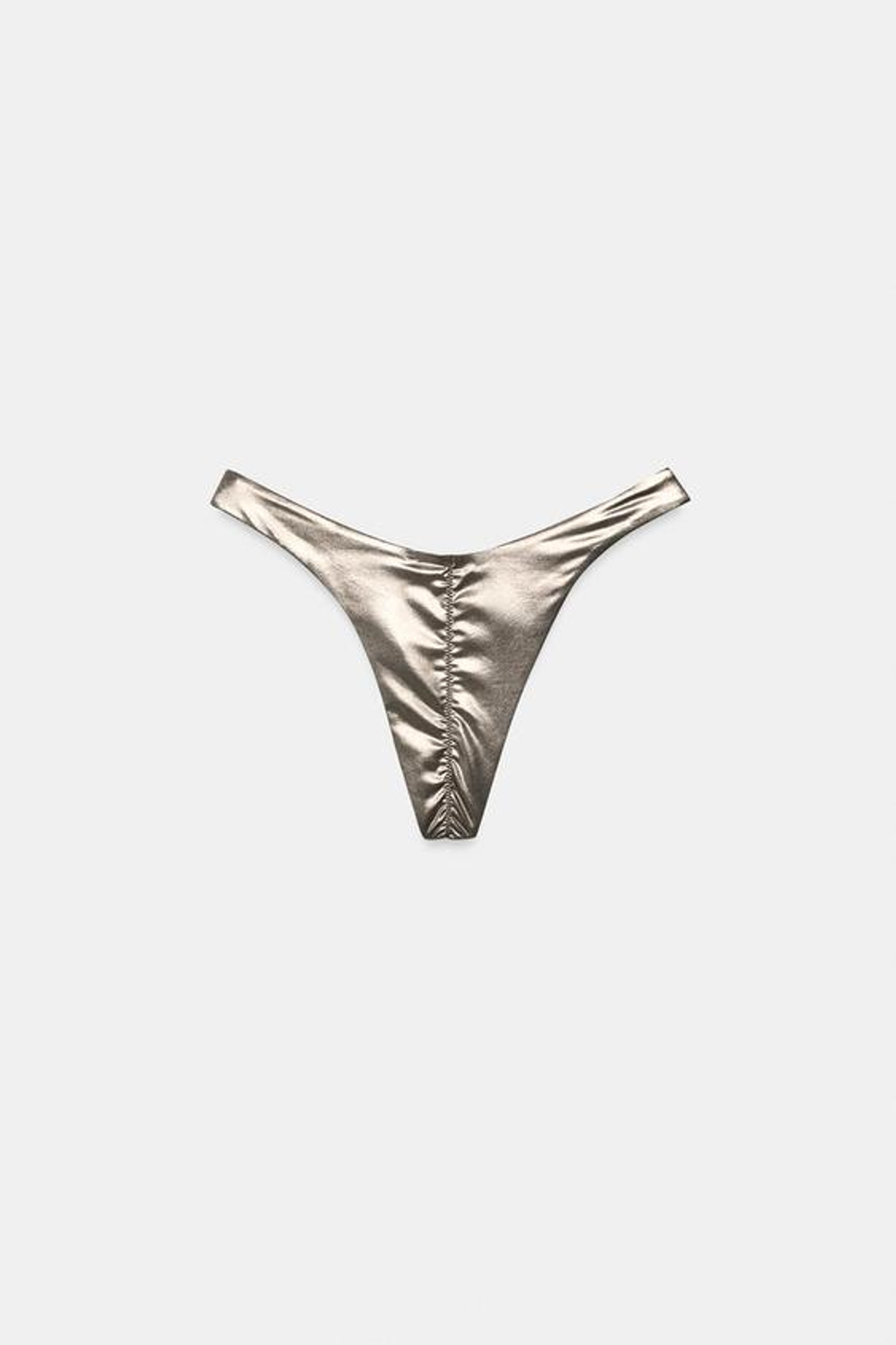 ZARA ПЛАВКИ-БИКИНИ МЕТАЛЛИК, ТЕМНОЕ СЕРЕБРО