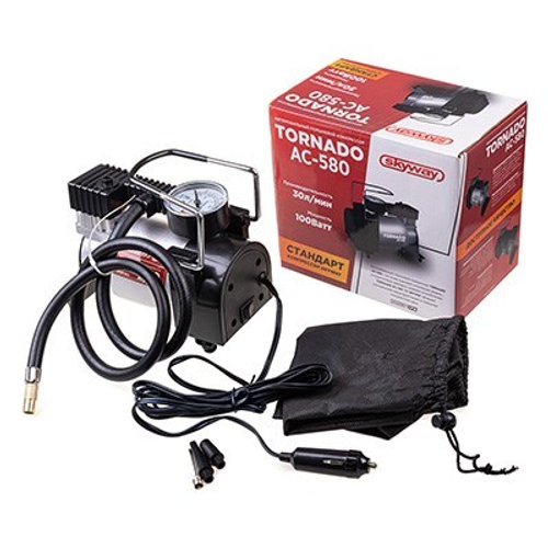 Компрессор поршневой TORNADO АС-580 Стандарт 12В в сумке (SKYWAY)