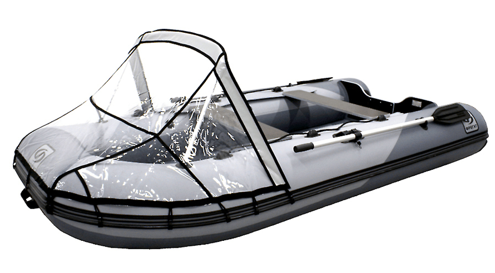 Тент носовой для лодки Фрегат 430 FM Jet (доп. остекление)